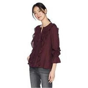 NEW William Rast Susannah Buffalo Plaid Top